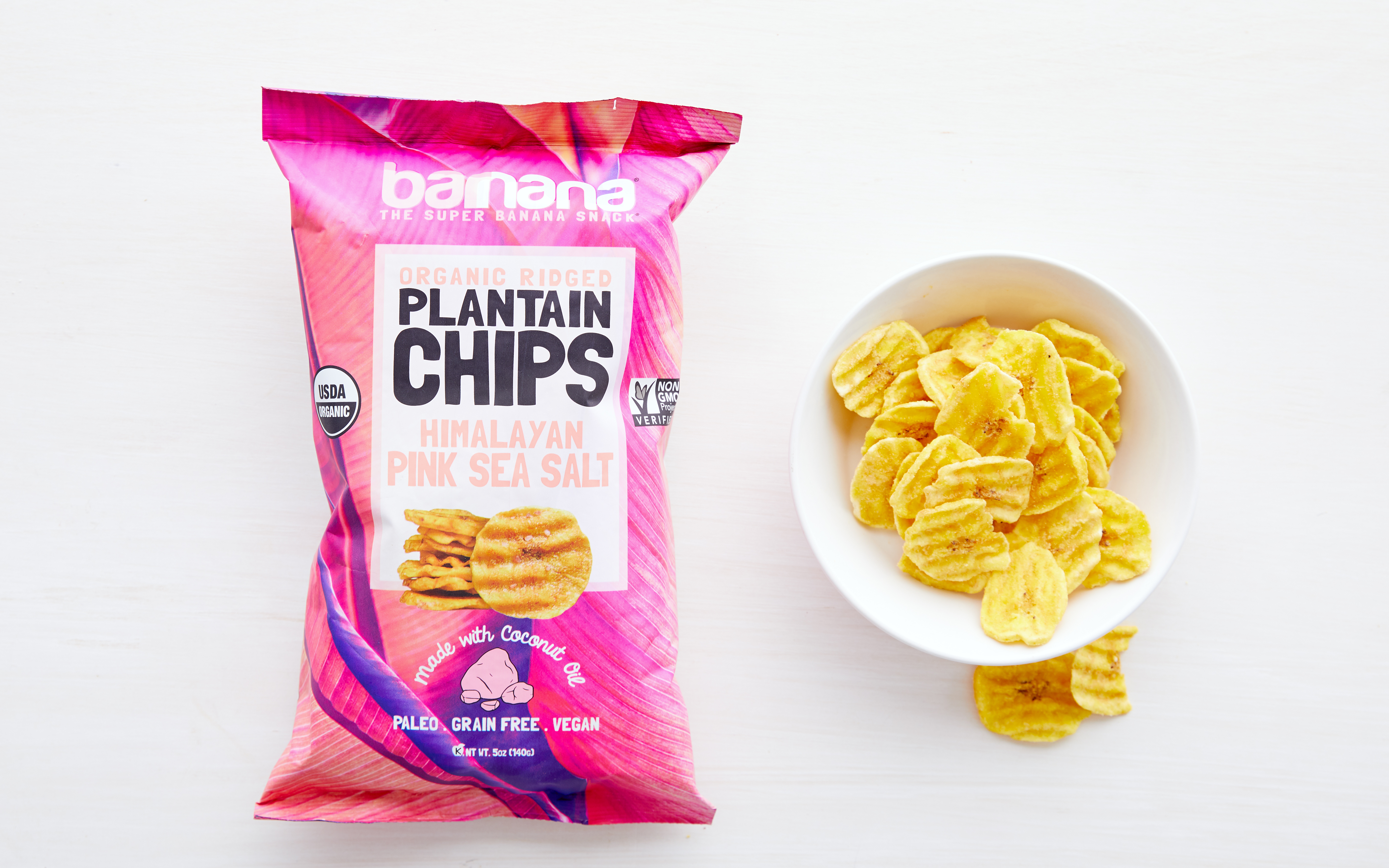 Organic Himalayan Pink Sea Salt Plantain Chips Barnana SF Bay